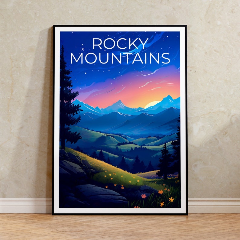 Rocky Mountains Poster, Rockies Print, Colorado Poster, Colorado Print, Colorado Print, Rocky Mountains Art