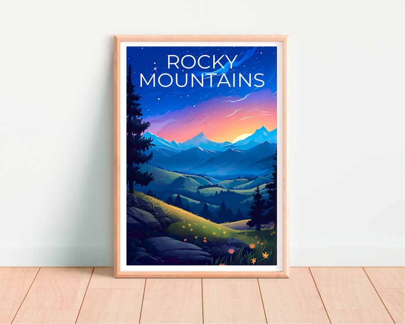 Rocky Mountains Poster, Rockies Print, Colorado Poster, Colorado Print, Colorado Print, Rocky Mountains Art