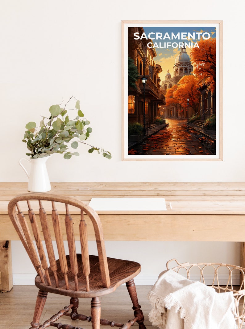 Sacramento Travel Poster, California Wall Art, California Print, Sacramento Poster, California Poster, City Poster, Sacramento Art