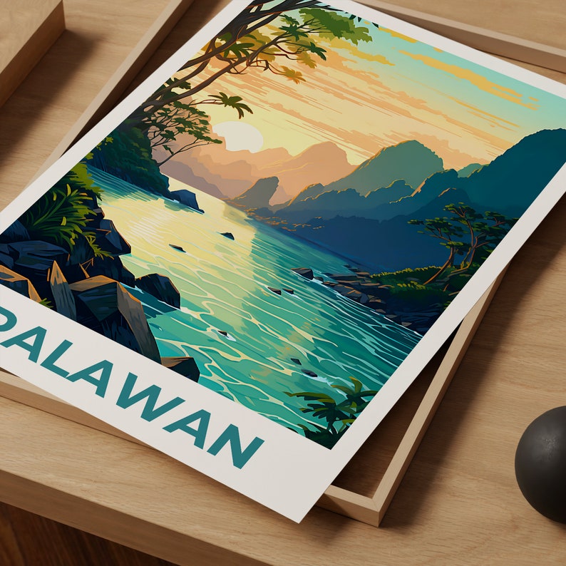 Palawan Poster, Palawan Print, Philippines Poster, Philippines Print, Palawan Travel Poster, Beach Art, Palawan Art