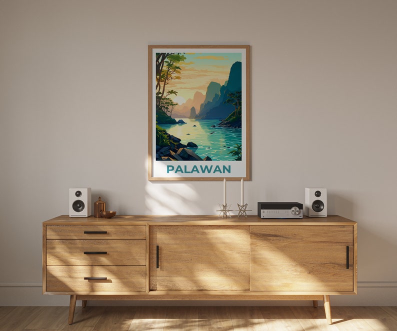 Palawan Poster, Palawan Print, Philippines Poster, Philippines Print, Palawan Travel Poster, Beach Art, Palawan Art