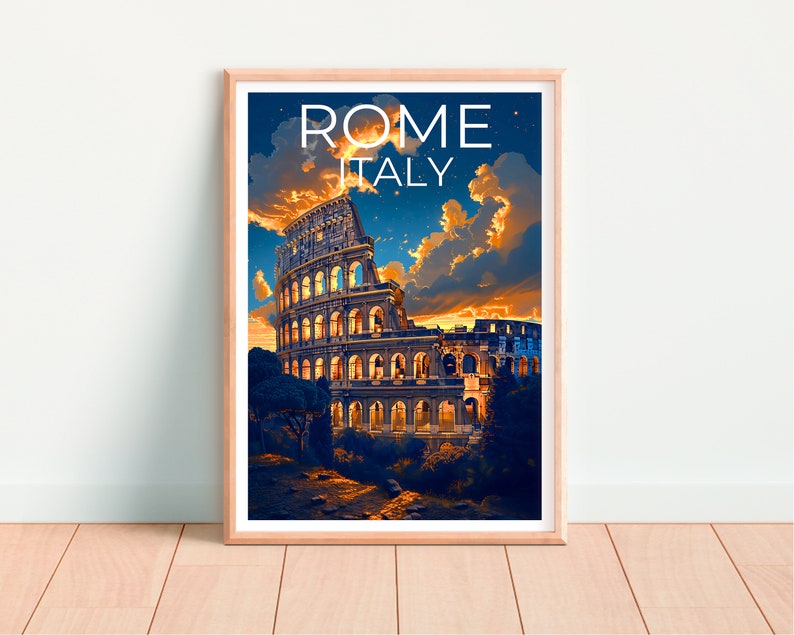 Rome Poster, Rome Print, Colosseum Poster, Colosseum Print, Italy Poster, Rome Art, Italy Gift