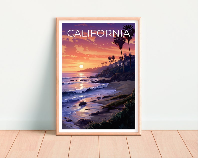 California Travel Poster, Coast Wall Art, Coast Print, California Poster, Coast Poster, California Print, California Art
