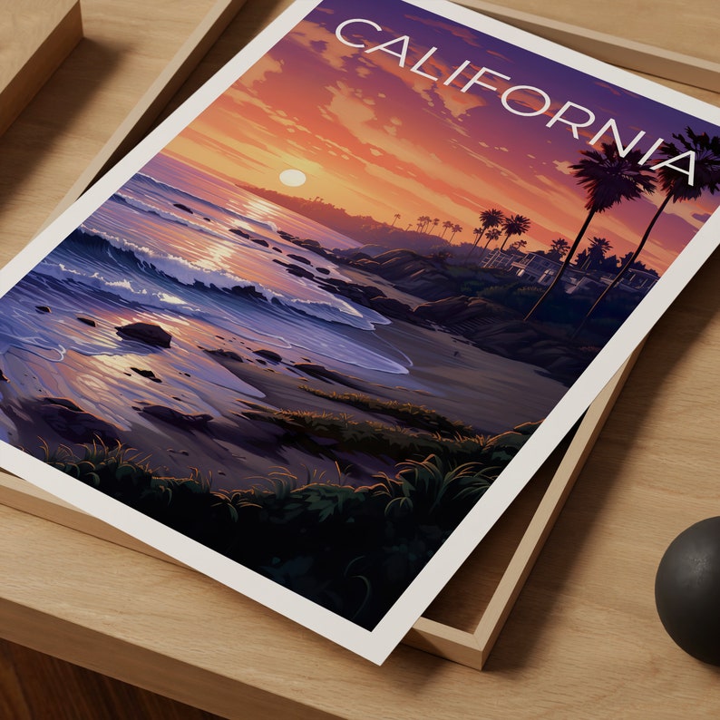 California Travel Poster, Coast Wall Art, Coast Print, California Poster, Coast Poster, California Print, California Art