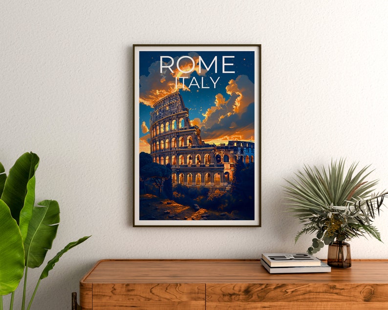 Rome Poster, Rome Print, Colosseum Poster, Colosseum Print, Italy Poster, Rome Art, Italy Gift
