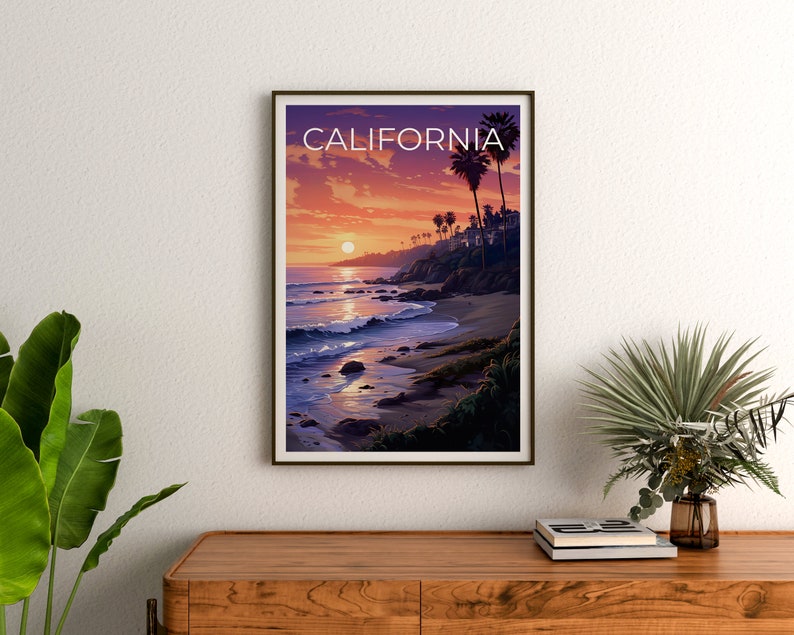 California Travel Poster, Coast Wall Art, Coast Print, California Poster, Coast Poster, California Print, California Art