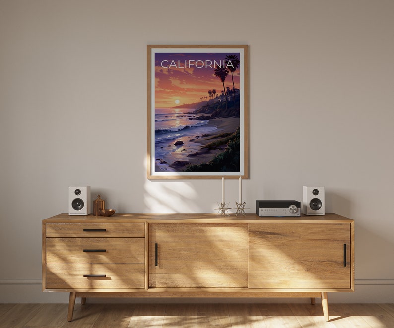 California Travel Poster, Coast Wall Art, Coast Print, California Poster, Coast Poster, California Print, California Art