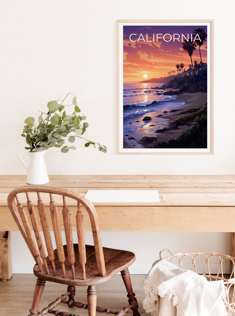 California Travel Poster, Coast Wall Art, Coast Print, California Poster, Coast Poster, California Print, California Art