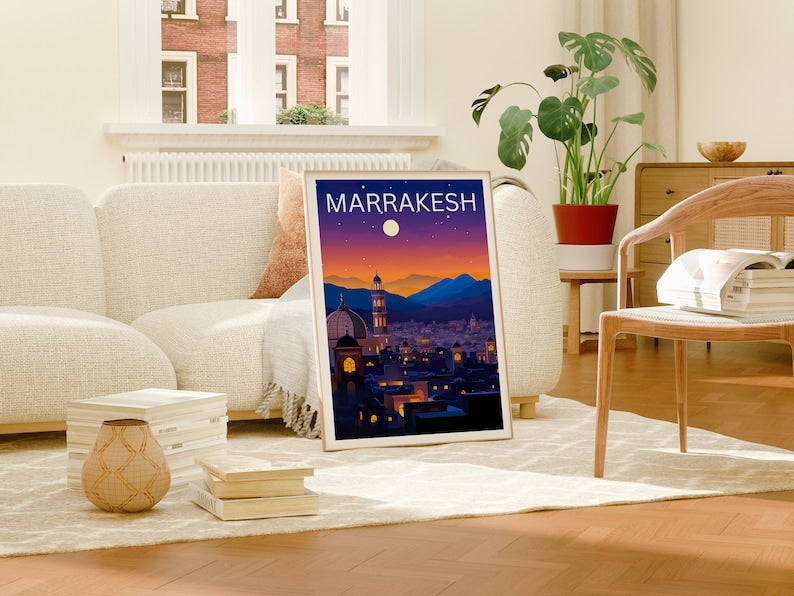 Marrakesh Travel Poster, Morocco Wall Art, Morocco Print, Marrakesh Poster, Morocco Poster, City Poster, Marrakesh Art