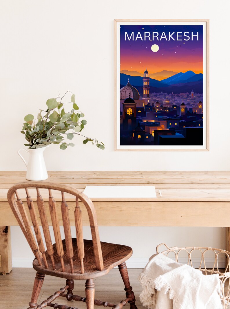 Marrakesh Travel Poster, Morocco Wall Art, Morocco Print, Marrakesh Poster, Morocco Poster, City Poster, Marrakesh Art