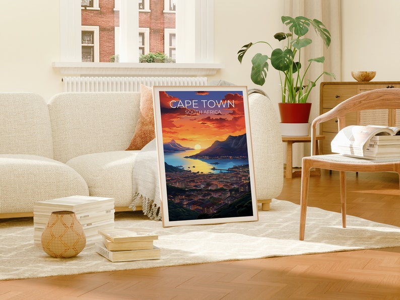 Cape Town Travel Poster, South Africa Wall Art, Africa Print, Cape Town Poster, Poster, City Poster, Cape Town Art