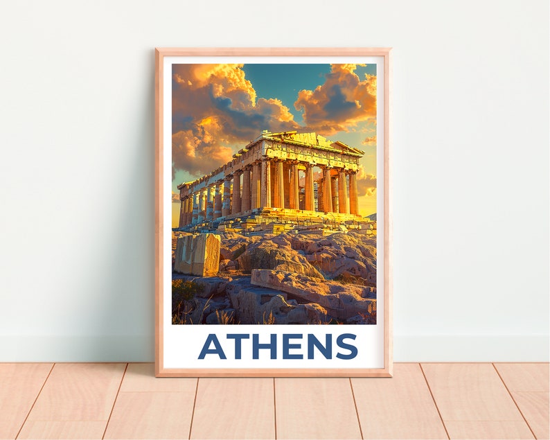 Athens Poster, Athens Print, Parthenon Poster, Parthenon Print, Greece Travel Poster, Greece Print, Athens Art