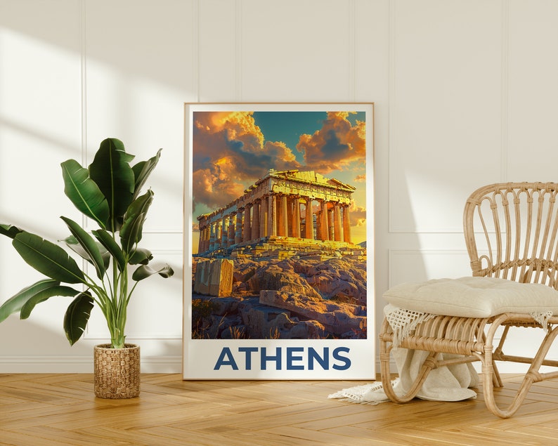 Athens Poster, Athens Print, Parthenon Poster, Parthenon Print, Greece Travel Poster, Greece Print, Athens Art