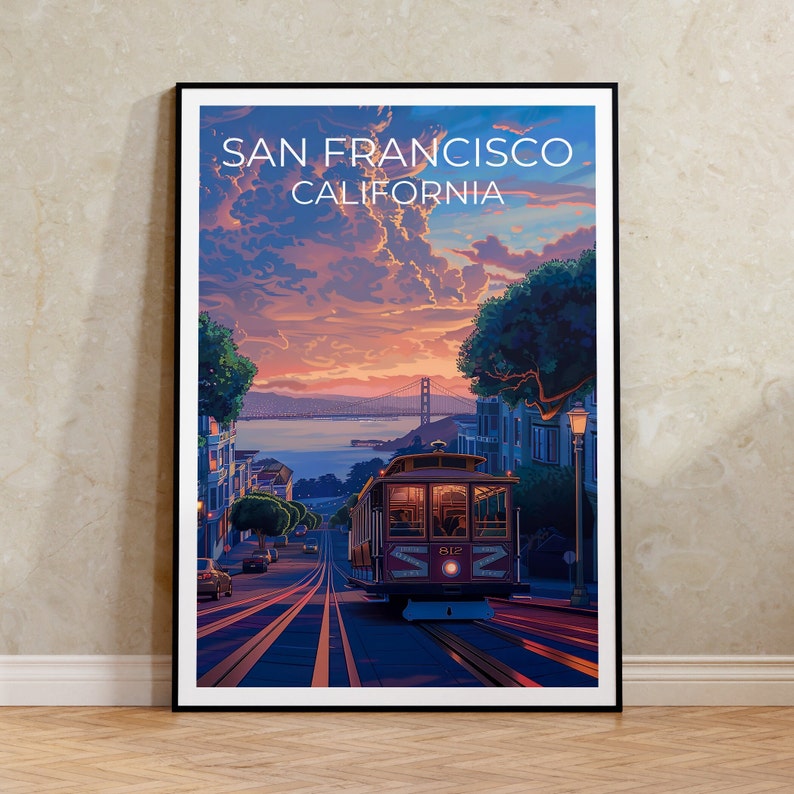 San Francisco Travel Poster, California Wall Art, California Print, San Francisco Poster, California Poster, City Poster, Wall Decor