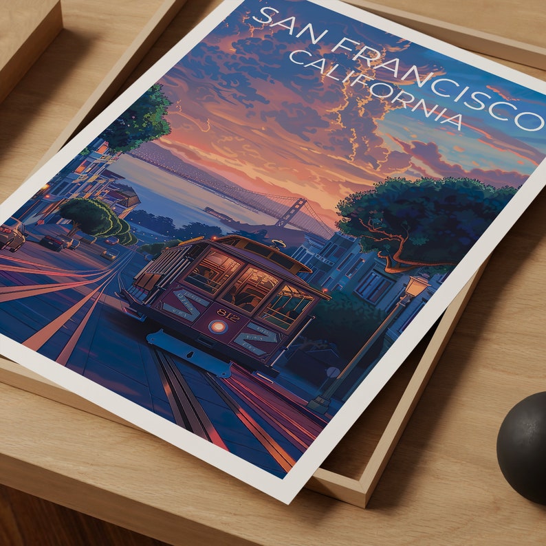 San Francisco Travel Poster, California Wall Art, California Print, San Francisco Poster, California Poster, City Poster, Wall Decor
