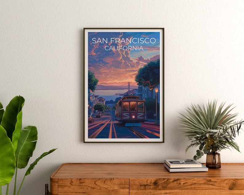 San Francisco Travel Poster, California Wall Art, California Print, San Francisco Poster, California Poster, City Poster, Wall Decor