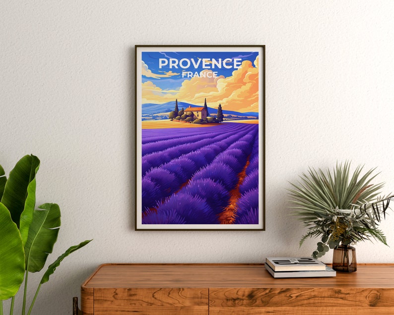 Provence Travel Poster, France Wall Art, Lavender Print, Provence Poster, Flowers Poster, Nature Poster, Provence Art