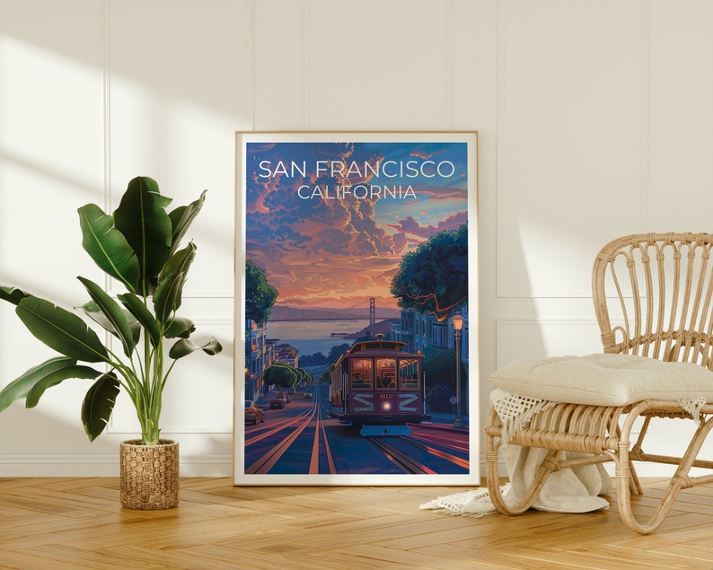 San Francisco Travel Poster, California Wall Art, California Print, San Francisco Poster, California Poster, City Poster, Wall Decor