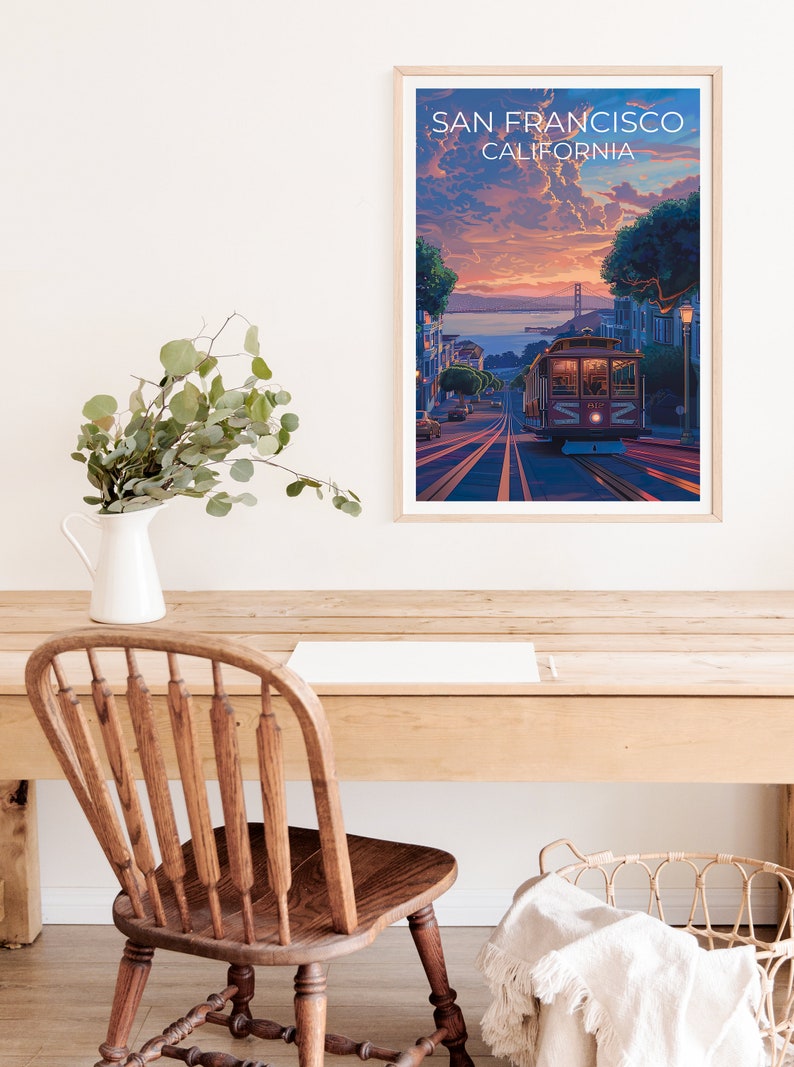 San Francisco Travel Poster, California Wall Art, California Print, San Francisco Poster, California Poster, City Poster, Wall Decor