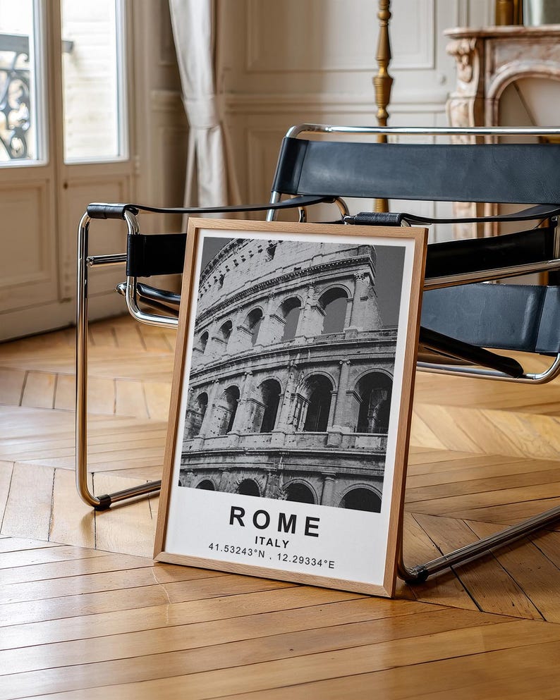 Rome Poster, Italy Travel Print, Europe Art, Colosseum Illustration, Roman Architecture Poster, Scenic Wall Art, Home Decor, Birthday Gift