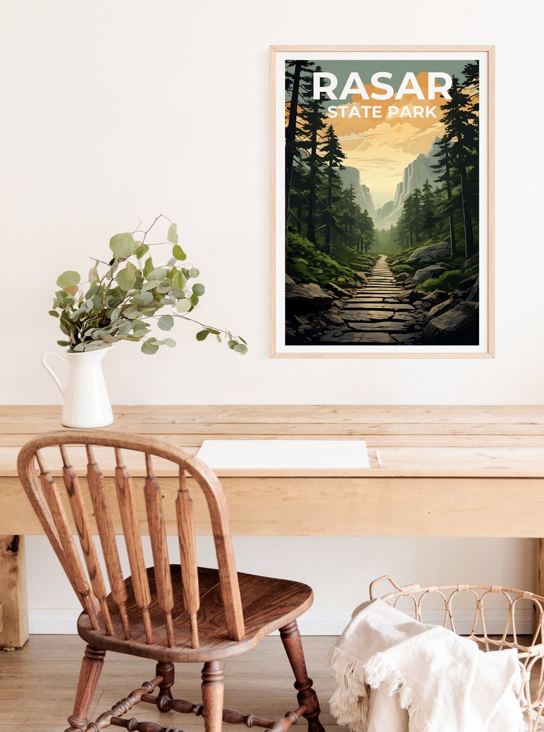 Rasar Park Travel Poster, Washington State Wall Art, Washington State Print, Rasar Poster, Washington State Poster, Park Poster