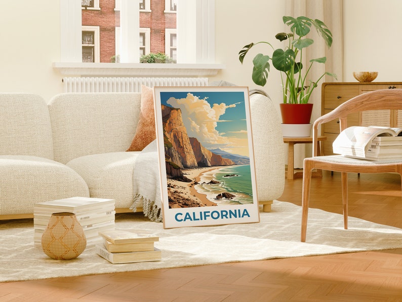 California Poster, California Print, Point Mugu State Park Poster, Beach Poster, California Travel Poster, California Art