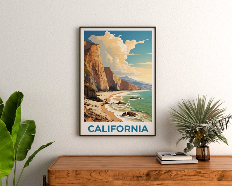 California Poster, California Print, Point Mugu State Park Poster, Beach Poster, California Travel Poster, California Art