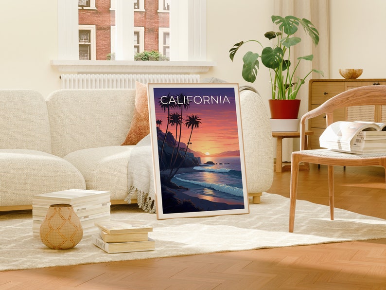 California Travel Poster, Coast Wall Art, Coast Print, California Poster, Coast Poster, California Print, California Art