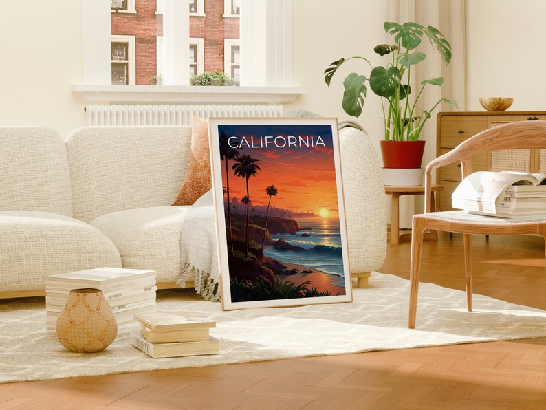 California Travel Poster, Coast Wall Art, Coast Print, California Poster, Coast Poster, California Print, California Art