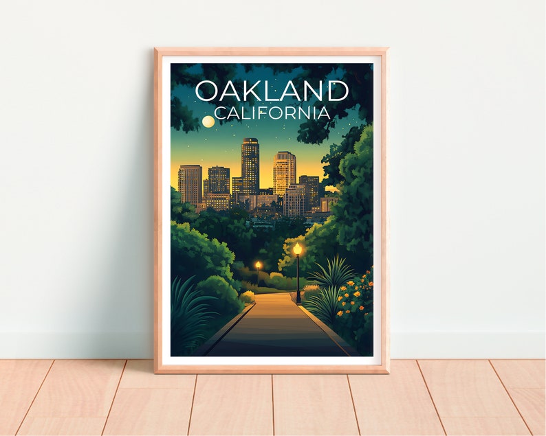 Oakland Poster, Oakland Print, California Poster, California Print, Oakland Travel Poster, California Art, Oakland Art