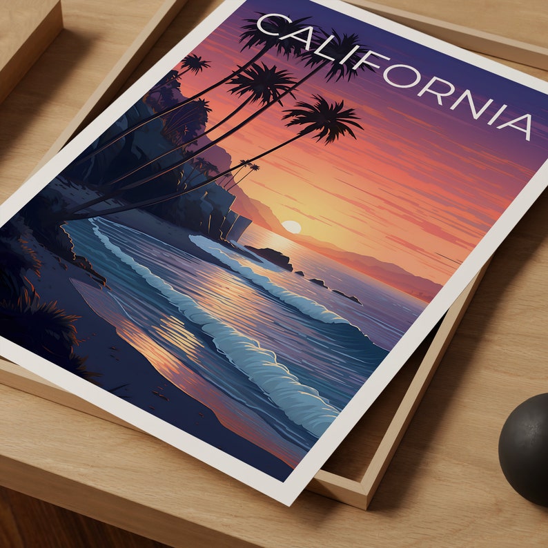 California Travel Poster, Coast Wall Art, Coast Print, California Poster, Coast Poster, California Print, California Art