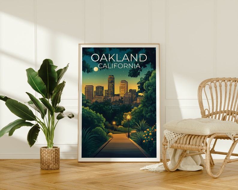 Oakland Poster, Oakland Print, California Poster, California Print, Oakland Travel Poster, California Art, Oakland Art