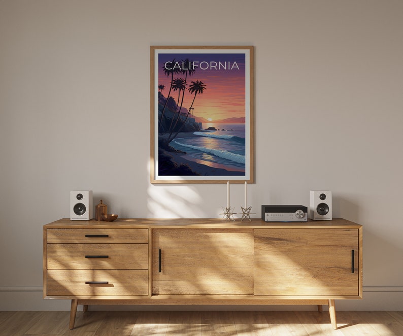 California Travel Poster, Coast Wall Art, Coast Print, California Poster, Coast Poster, California Print, California Art