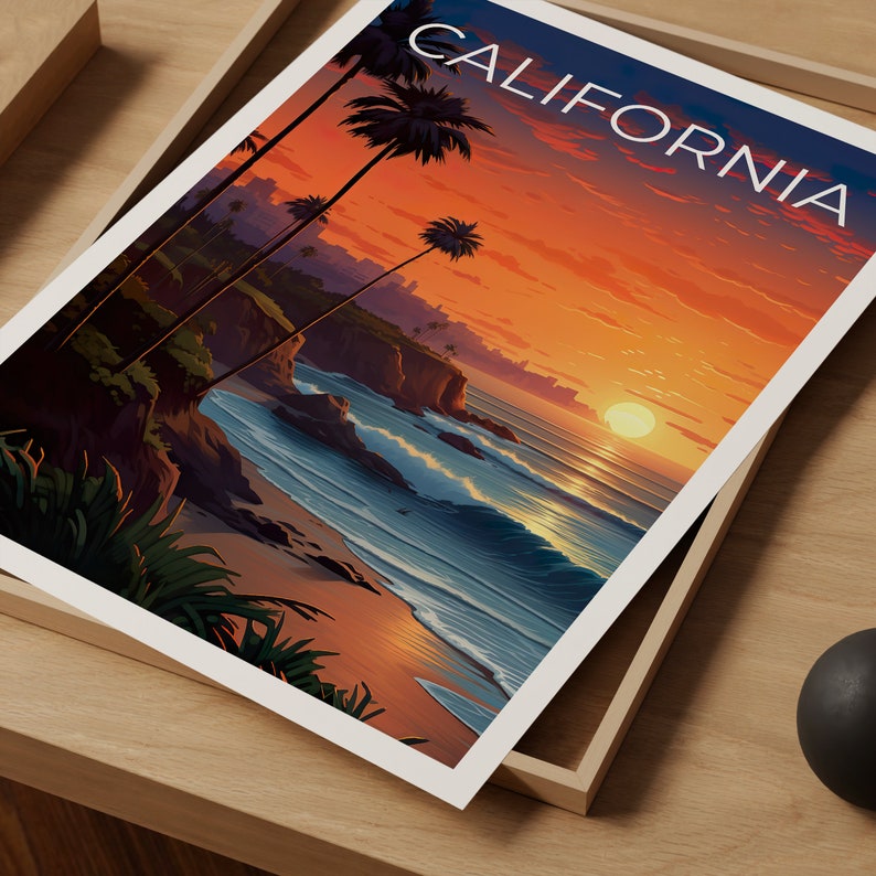 California Travel Poster, Coast Wall Art, Coast Print, California Poster, Coast Poster, California Print, California Art