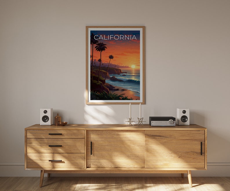 California Travel Poster, Coast Wall Art, Coast Print, California Poster, Coast Poster, California Print, California Art