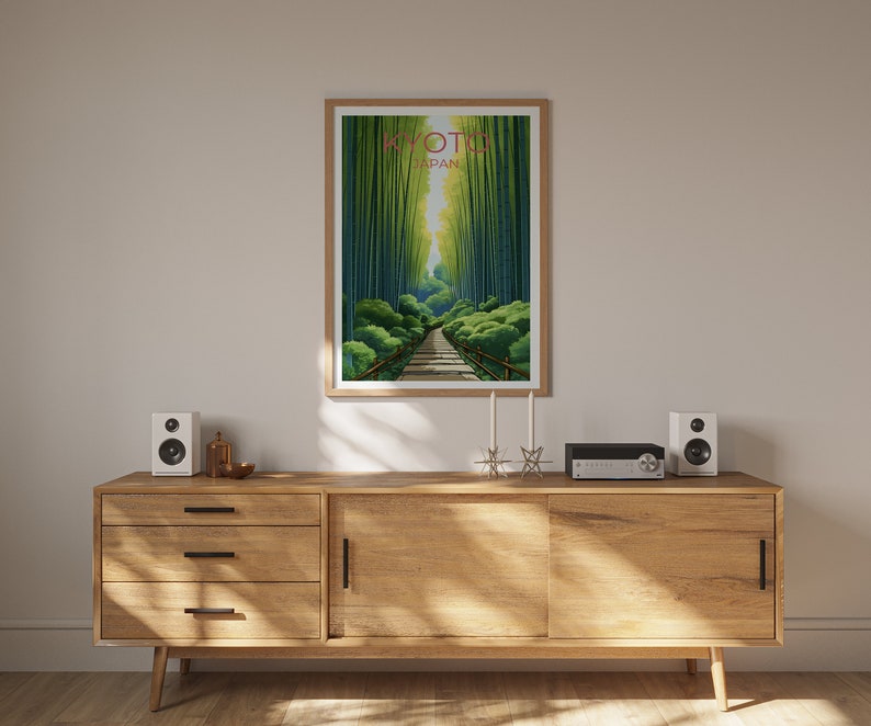 Kyoto Travel Poster, Japan Wall Art, Japan Print, Kyoto Poster, Arashiyama Poster, Nature Poster, Kyoto Art
