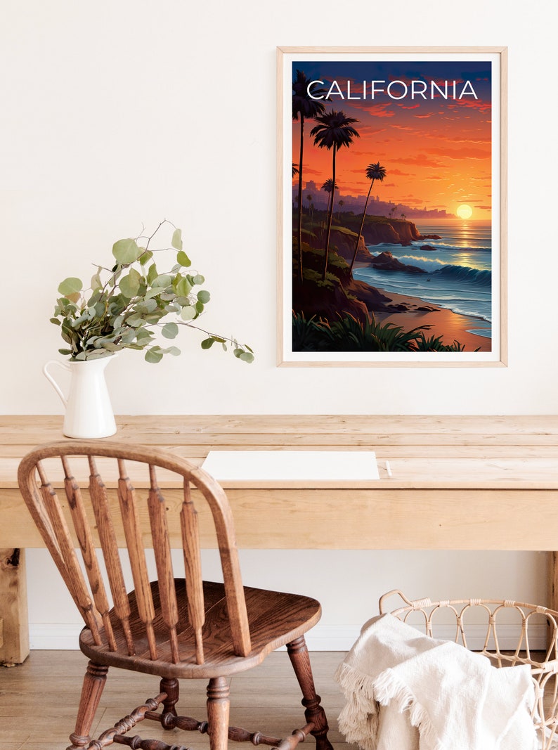 California Travel Poster, Coast Wall Art, Coast Print, California Poster, Coast Poster, California Print, California Art