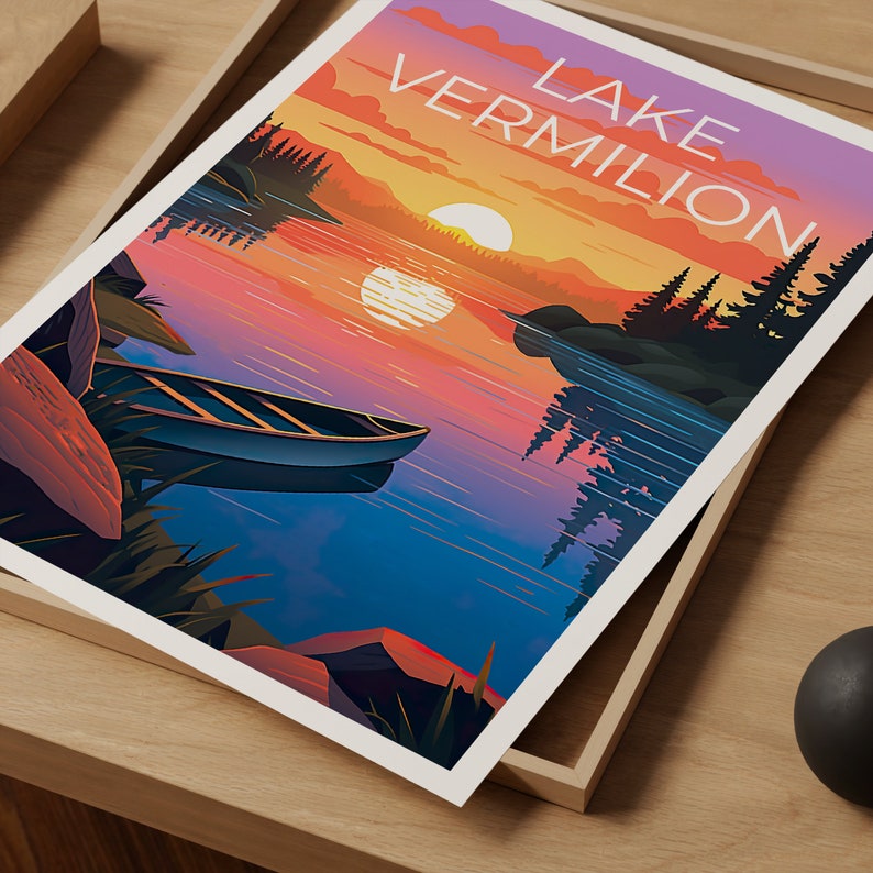 Lake Vermilion Poster, Lake Vermilion Print, Minnesota Art, Minnesota Print, Lake Vermilion Poster, Lake Poster, Minnesota Gift