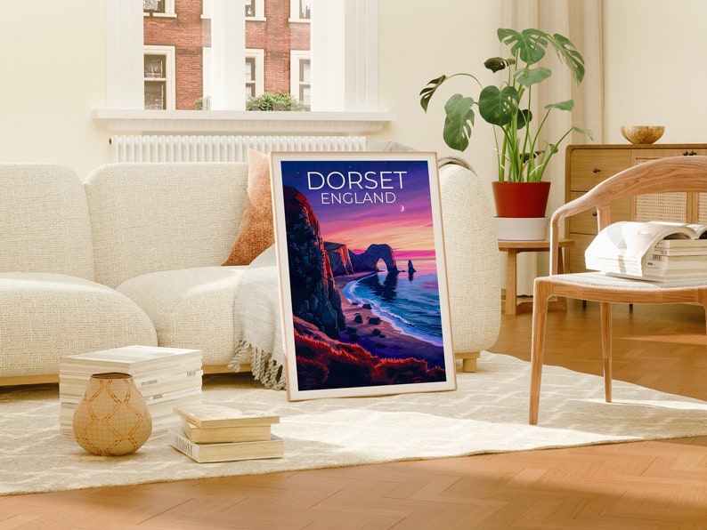 Dorset Poster, Dorset Print, England Poster, England Print, Dorset Travel Poster, United Kingdom Art, Dorset Art