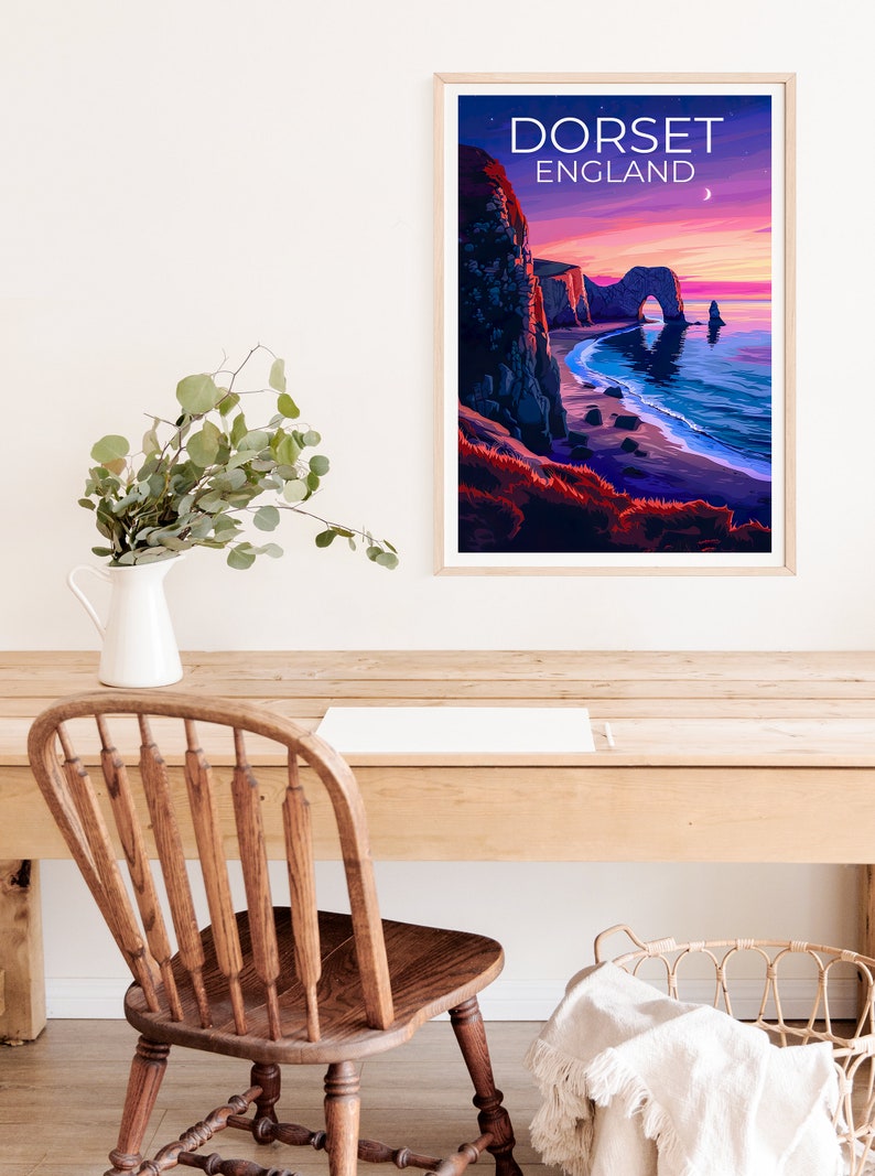Dorset Poster, Dorset Print, England Poster, England Print, Dorset Travel Poster, United Kingdom Art, Dorset Art