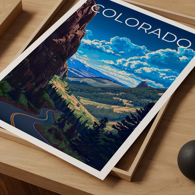 Colorado Travel Poster, Road Wall Art, Mountain Print, Colorado Poster, Road Poster, Nature Poster, Colorado Print