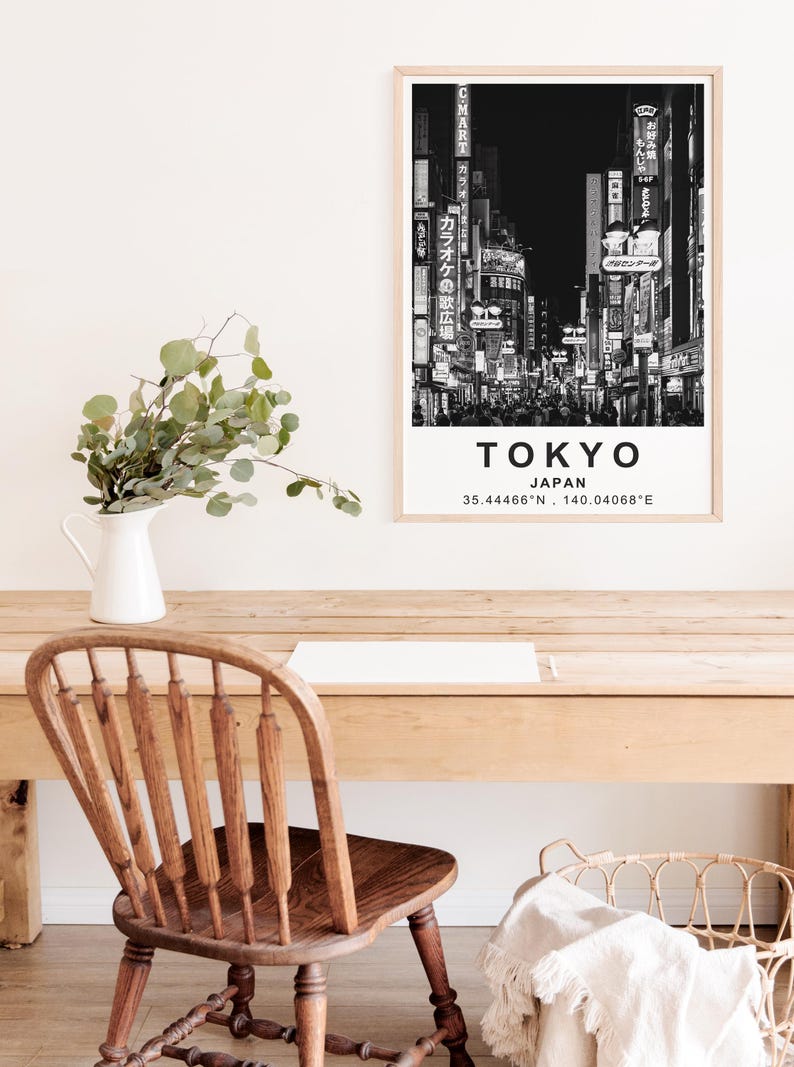 Tokyo Poster, Japan Travel Print, Asia Art, Tokyo Photo Poster, City Poster, Scenic Wall Art, Home Decor, Birthday Gift