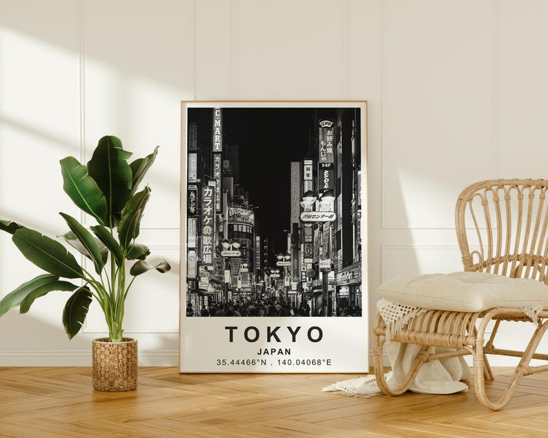 Tokyo Poster, Japan Travel Print, Asia Art, Tokyo Photo Poster, City Poster, Scenic Wall Art, Home Decor, Birthday Gift