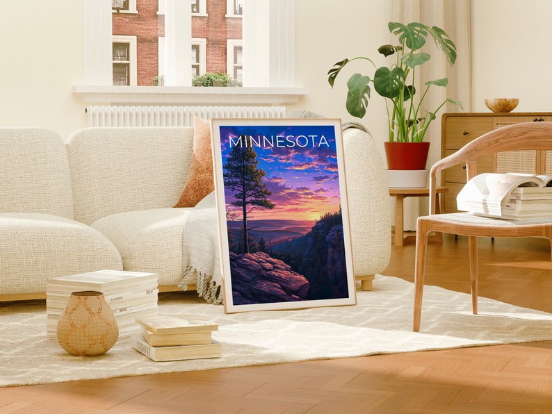 Minnesota Travel Poster, Minnesota Wall Art, Minnesota Print, Minnesota Poster, Nature Poster, Minnesota Wall Decor