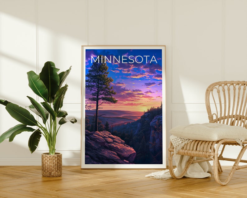 Minnesota Reiseposter, Minnesota Wandkunst, Minnesota Druck, Minnesota Poster, Natur Poster, Minnesota Wanddekoration