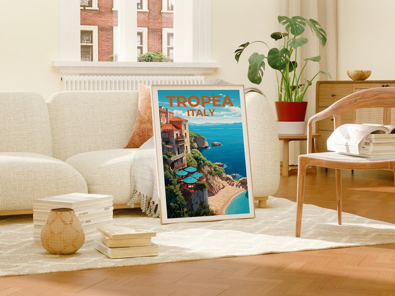 Tropea Poster, Italy Print, Italy Art, Tropea Print, Italy Travel Poster, Italy Coast Poster, Europe Poster