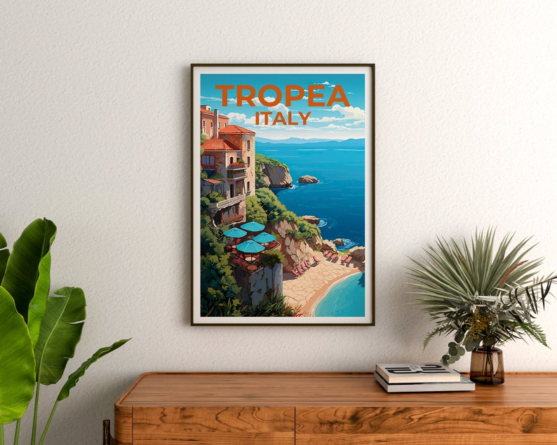 Tropea Poster, Italy Print, Italy Art, Tropea Print, Italy Travel Poster, Italy Coast Poster, Europe Poster