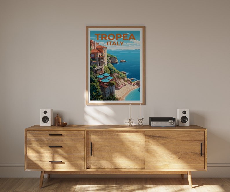Tropea Poster, Italy Print, Italy Art, Tropea Print, Italy Travel Poster, Italy Coast Poster, Europe Poster
