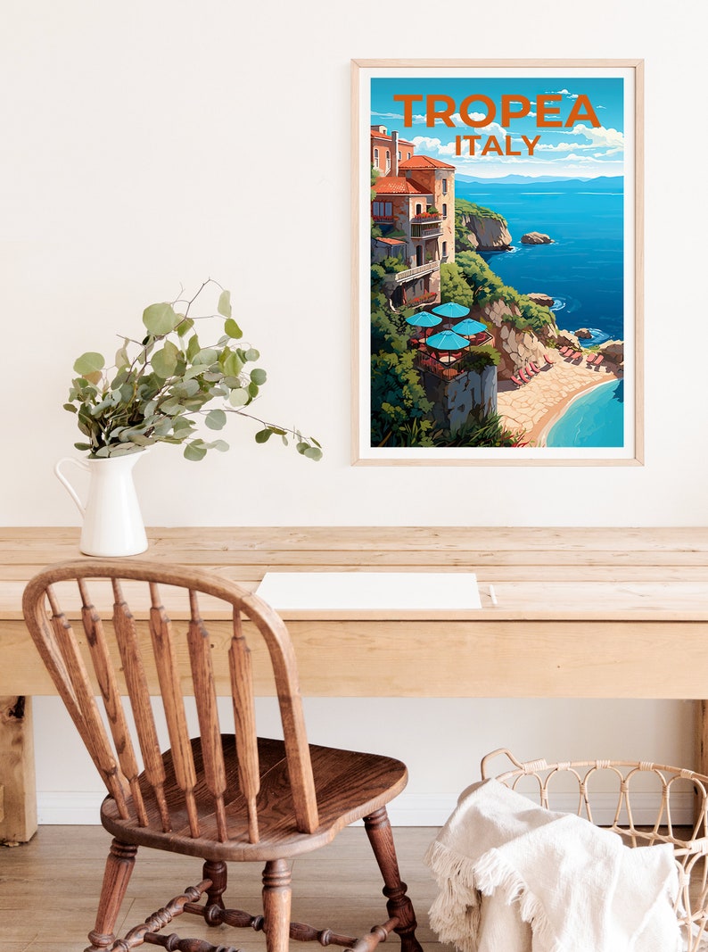 Tropea Poster, Italy Print, Italy Art, Tropea Print, Italy Travel Poster, Italy Coast Poster, Europe Poster