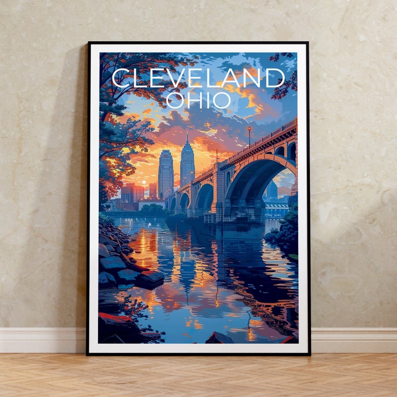 Cleveland Poster, Cleveland Print, Ohio Art, Ohio Print, Cleveland Travel Poster, Ohio Poster, Cleveland Art